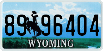 WY license plate 8996404
