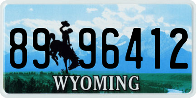 WY license plate 8996412