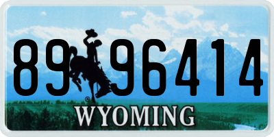 WY license plate 8996414
