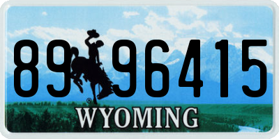 WY license plate 8996415