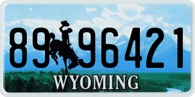 WY license plate 8996421