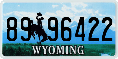 WY license plate 8996422