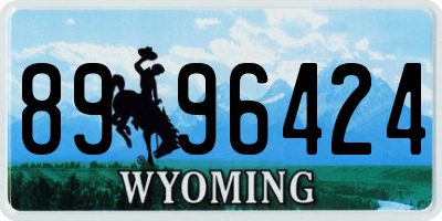 WY license plate 8996424