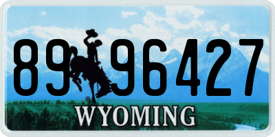 WY license plate 8996427