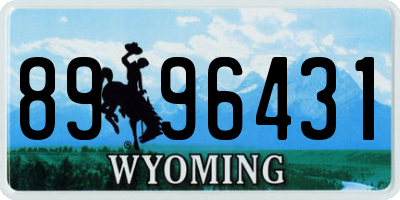 WY license plate 8996431