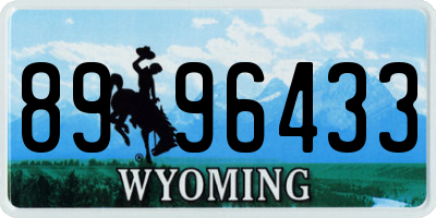 WY license plate 8996433