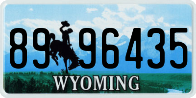 WY license plate 8996435