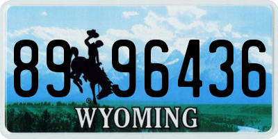 WY license plate 8996436