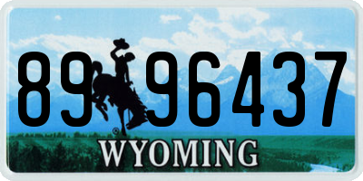 WY license plate 8996437