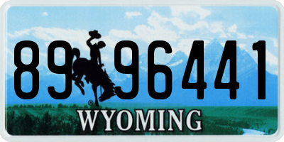 WY license plate 8996441