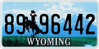 WY license plate 8996442
