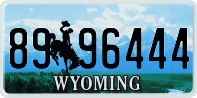 WY license plate 8996444