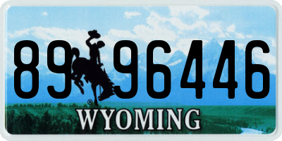 WY license plate 8996446