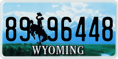 WY license plate 8996448