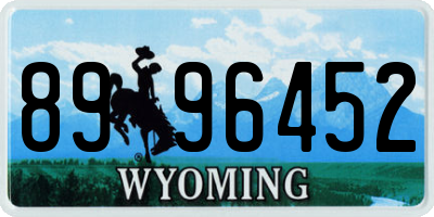WY license plate 8996452