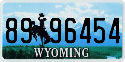 WY license plate 8996454