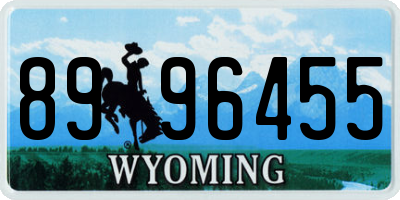 WY license plate 8996455