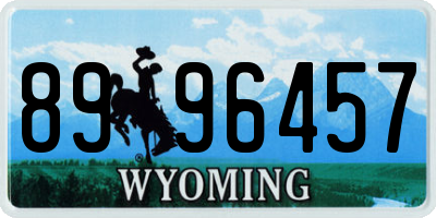 WY license plate 8996457