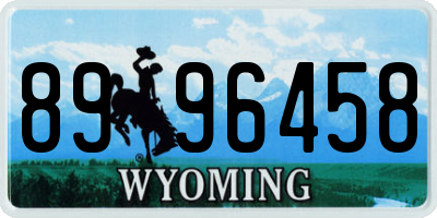 WY license plate 8996458