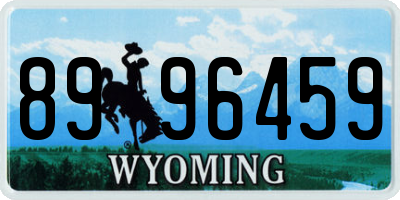 WY license plate 8996459