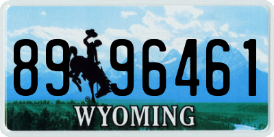 WY license plate 8996461