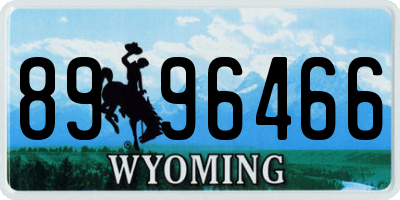 WY license plate 8996466