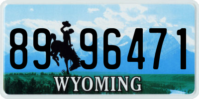WY license plate 8996471