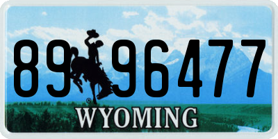 WY license plate 8996477