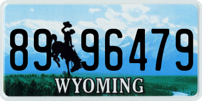 WY license plate 8996479