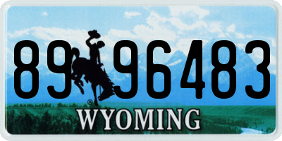 WY license plate 8996483