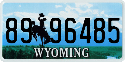WY license plate 8996485