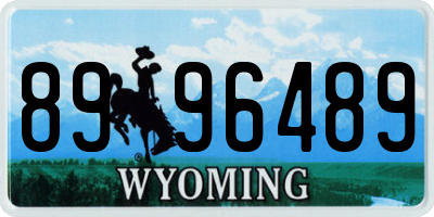 WY license plate 8996489