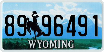 WY license plate 8996491
