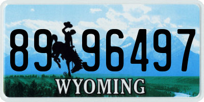 WY license plate 8996497