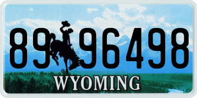 WY license plate 8996498