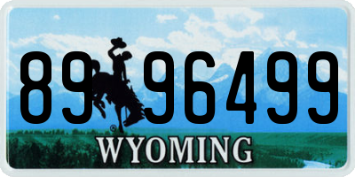 WY license plate 8996499