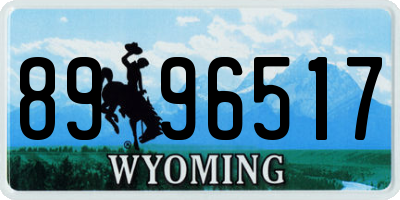 WY license plate 8996517