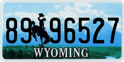 WY license plate 8996527
