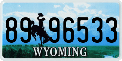 WY license plate 8996533
