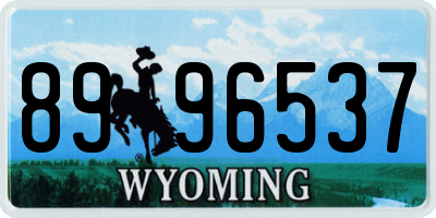 WY license plate 8996537