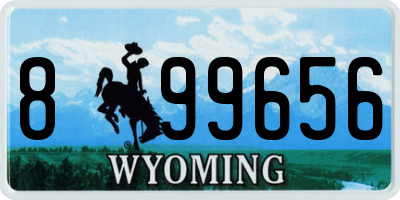 WY license plate 899656