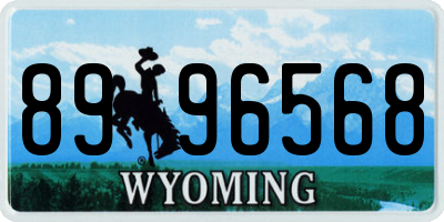 WY license plate 8996568