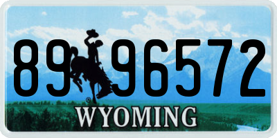 WY license plate 8996572