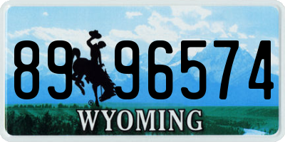 WY license plate 8996574