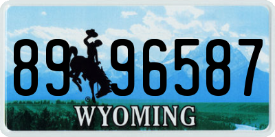 WY license plate 8996587