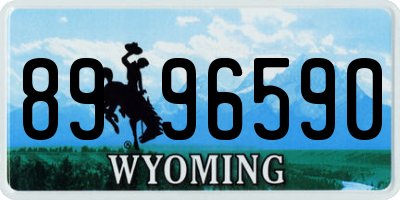 WY license plate 8996590