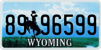 WY license plate 8996599