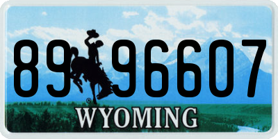 WY license plate 8996607