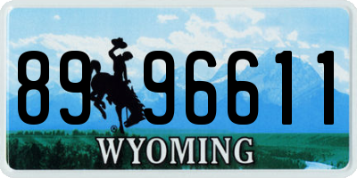 WY license plate 8996611