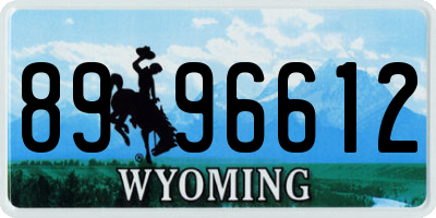 WY license plate 8996612